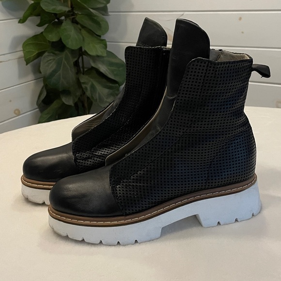 Patrizia Bonfanti Kuni No Laces Saturn Sun Tronch Donna Nero.Made in Italy Sz 11 - Picture 5 of 12